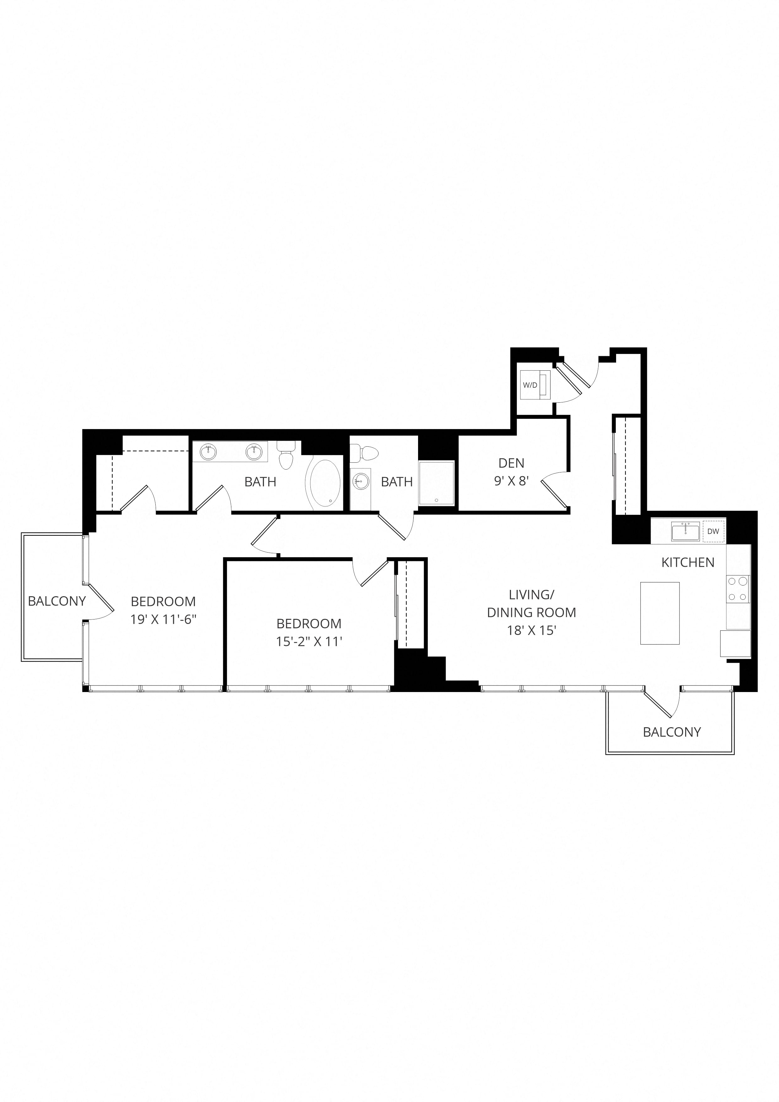 2x2d C7 floor plan